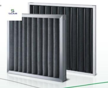 China Galvanized Mesh Aluminum Mesh Activated Carbon Pleated Air Filter Can Be Folded factory