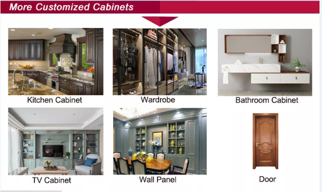 Plywood Walnut Veneer MDF Kitchen Cabinet For house Furniture