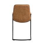 Leather Seater Black Metal Leg Z Armrest Modern Leisure Chair