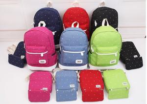 China Korean style 3pcs in 1 canvas fashion backpack set for student bag outdoor backpack factory