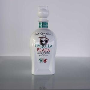 China OEM Tequila Glass Bottle Full White Coated Screen Printing 21.5mm factory