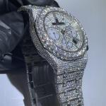 VVS Diamond Moissanite Iced Out Watch Hand Setting Luxury Automatic Mechanical