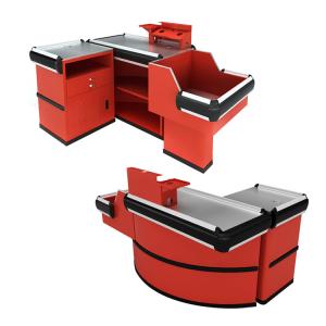 China Customized Size Color Logo Supermarket Cash Counter Grocery Checkout Counter factory