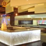 LED Light Solid Surface Bar Counter