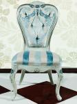 Chenille Fabric Antique Wooden Throne Chair French Style For Wedding Banquet