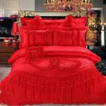 100% Cotton Embroidery 60S Quilt Cover Bridal Bed Sheet Sets Comforter Bedding