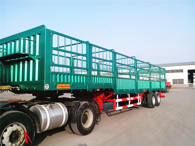 2/3/4 Alxes Cargo Semi Trailer / 60 Tons Payload Cattle Semi Trailer