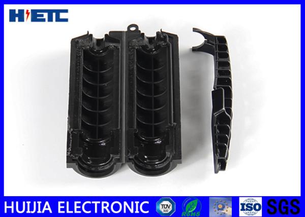 Black / Grey Fiber Optic Splice Case Enclosure , Gel Seal Closure For BTS
