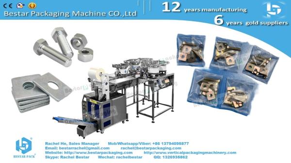 China Bestar counting packing machine five vibration bowls table type conveyor bucket for bolts washers factory