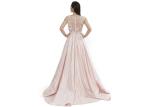 Simple Elegant Satin Fabric Sleeveless Ball Gown Baby Pink European Style
