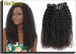 High Density Natural Virgin Human Hair Extensions / Peruvian Kinky Curly Bundles