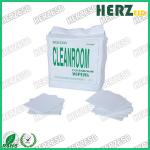 White Color Clean Room Wipes , Cleanroom Polyester Wipes Class 100 OEM Available