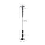 Double Mini Hook End Galvanized Steel Security Cable With Two Legs YW86375