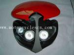 Motorcycle motocross LED Grimace headlight Bike Blue Red Yellow White