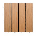 Wood WPC Decking Tiles Rotproof Snap Together Wood Tiles Impact Resistant