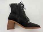 Women's waterproof non-slip lace-up winter dress boots，soft cow suede leather