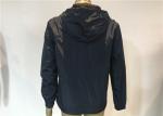 Hooded Men'S Lightweight Polyester Jackets Elasticated Cagoule Navy Winderbreake