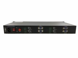 China Ho-link video to fiber converter,4 Chs VGA+4 Chs Forward Audio+4 Chs RS232 factory
