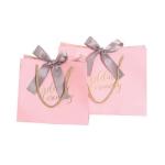 Promotional Gift Paper Cardboard Carry Bags Jewelry Packaging With Handle