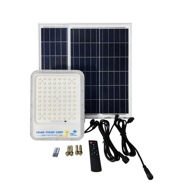 White 700LM Solar Flood Lights Outdoor LED Security Lights Waterproof IP44 For