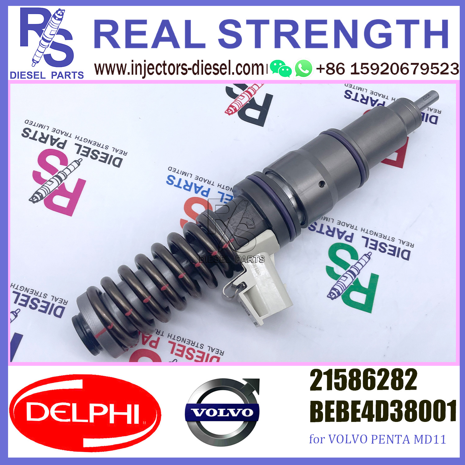DELPHI 4pin injector 21586282 Diesel pump Injector V-O-L-V 21586282 BEBE4D38001 E3.18 for V-O-L-V PENTA MD11