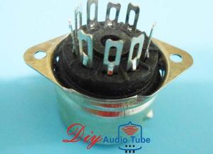 China Bakelite Material 12AX7 Tube Socket 9 Pin Chassis Mount FOR 12AX7 , 12AU7 factory