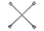 Chrome Car Wheel Wrench Four Way Lug Wrench Dia 17 - 19-21 - 23mm Heads