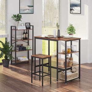 China Small Bar Table with Shelves, Bar Table with Storage Shelves, Industrial Bar Table, Bar Table for Kitchen, ULBT11X factory