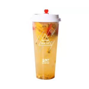 China Custom Logo Disposable Milk Tea Plastic Cups 18oz 22oz 24oz Transparent factory