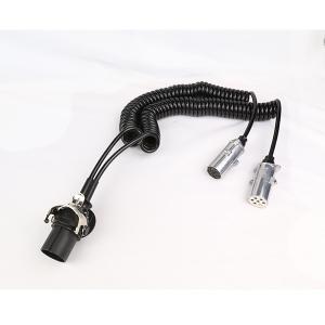 China Adaptor Cable with Metal Plug 15 pin to 2*7 pin Coiled Trailer Cable factory