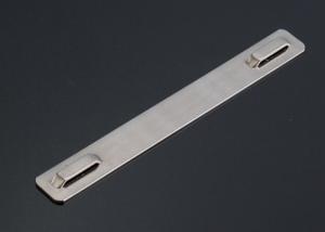 China 15mm Width Metal Cable Tags , 316 Stainless Steel Conduit Tags With Two Holes factory