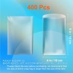 Shrink Wrap Bags, 400 Pcs 4x6 Inches Clear PVC Heat Seal Bags For Soap Sleeve
