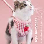 Traction Green Cat Harness Chest Strap Snack Bag Cat Traction Rope Adjustable