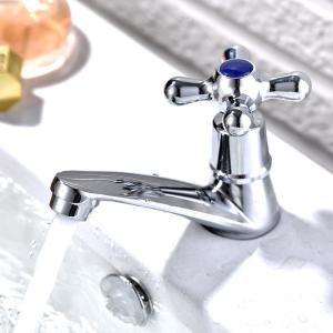 China Zinc Stylish Bathroom Single Cold Water Basin Taps In Chrome factory