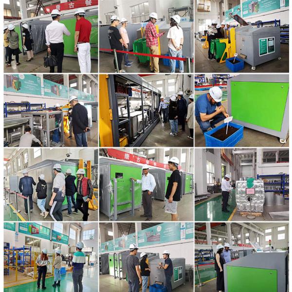 Environmental Protection Kitchen Waste Composting Machine 24Hr Food Waste Into Animal Feed