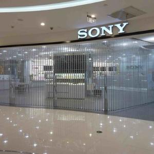 China Lateral Automatic Sliding Shutter Door Electric Polycarbonate Transparent PC factory