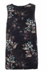 Printed Ladies Fashion Tops Round Neck Plus Size Vest Viscose Fabric In Summer