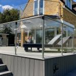 10mm 12mm Frameless Balcony Glass Railing Tempered Glass Balustrade Handrail