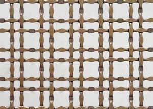China AISI 316 Bronze Stainless Steel Antique Brass Lock Crimp Wire Mesh For Partitions factory