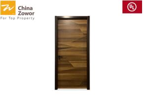 China Single Swing Right Handed Solid Wood Internal Fire Doors 45mm Thick Perlite Board Infilling factory