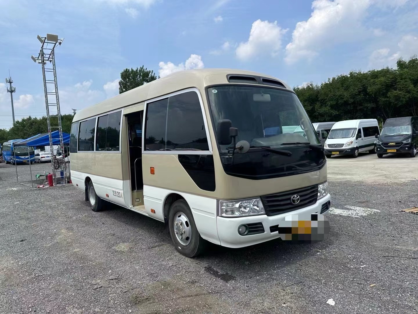 2018 Used Toyota Coaster Bus 6GR Engine 20 Seats Mini Bus Euro 3 Emission Standard