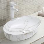 High Density Counter Top Bathroom Sink 750mm 800mm White Heat Resistant