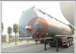 Sulfuric Acid Chemical Tank Trailer , Tank Semi Trailer With Plastic Liner
