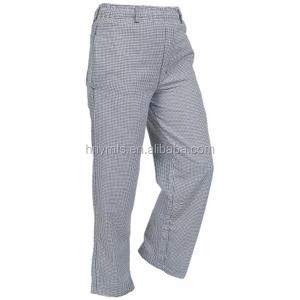 China Kitchen Unisex Chef Work Pants High Waist With Zipper 100 Cotton factory