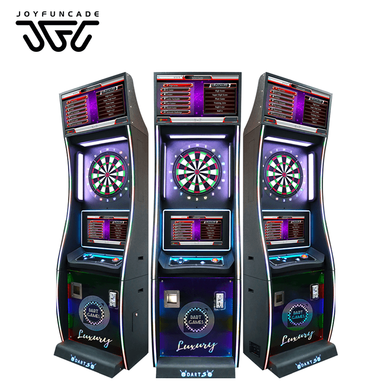 China Multilingual Support Dart Board Arcade with Branding Options Custom Ads Dart Machine For Sale factory