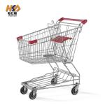100 Liter Hand Push Supermarket Grocery Shopping Trolley Cart Q235 Steel