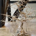 Commissioned Mirror Polished Casting Stainless Steel Little Tree Sculpture