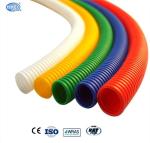 Red White Plastic Single Wall HDPE Corrugated Pipe 100m/ Coil