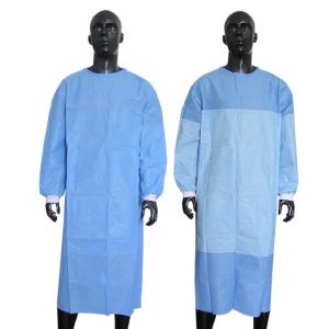 China Blood Resistant EO Sterile SMS Surgical Gowns With PP PE Reinforcement factory
