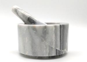 China Polished Natural Marble Stone Grinder Manual With Pestle factory